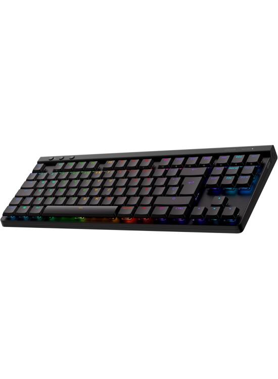 Logitech G G515 Lightspeed TKL de Perfil bajo Teclado para Gaming inalámbrico, RGB LIGHTSYNC, diseño Fino sin Teclado numérico, Teclas de PBT, interruptores mecánicos táctiles, QWERTY Español - Negro