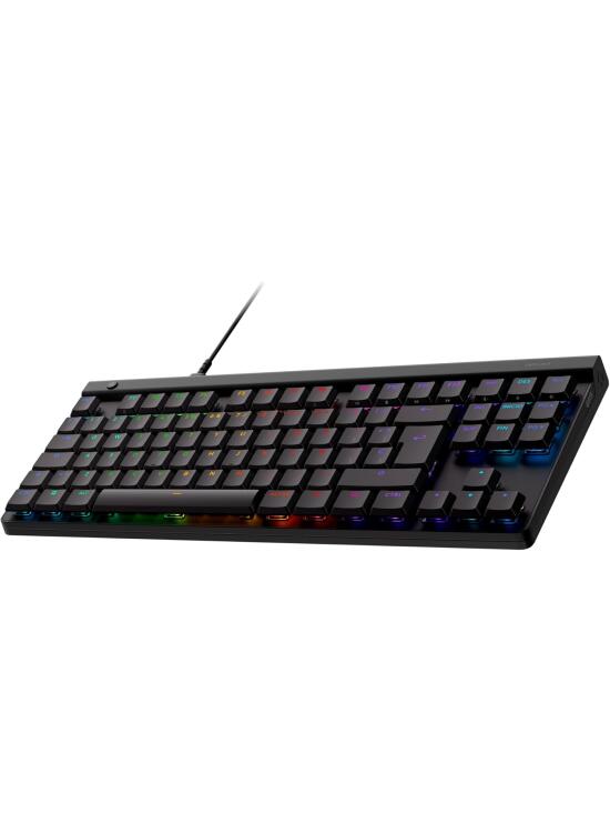 Logitech G G515 TKL teclado con cable para gaming de perfil bajo, RGB totalmente personalizable, teclas PBT de doble moldeado, Spanisches QWERTY-Layout - Negro