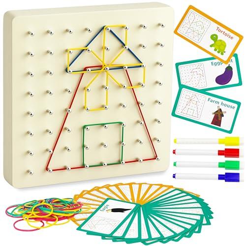 Geometría y Creatividad: Análisis del Geoboard de Madera Montessori