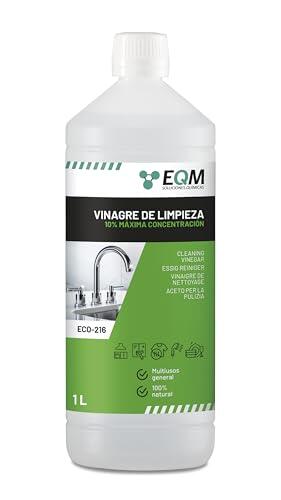 EQM - ECO-216 - Vinagre de Limpieza Concentrado - 1L - 10º de Acidez - 100% Natural - Potente Limpiador Multiusos para el Hogar