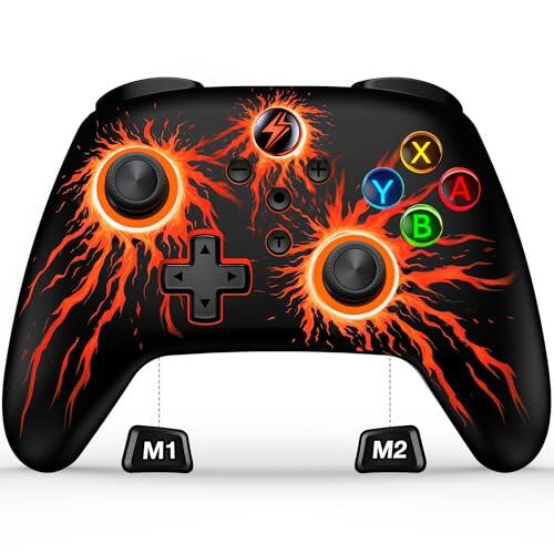 Controladores de interruptor inalámbricos para Nintendo Switch/Switch Lite/OLED, RGB Switch Pro Controller compatible con iOS/Android/PC, Switch Remote Gamepad con Macro/Turbo/Control de