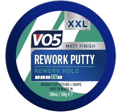 VO5 Rework Masilla Acabado Mate XXL 200 ml - Sujeción flexible para estilos atrevidos