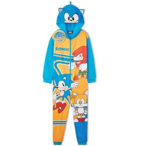 Get Trend Sonic The Hedgehog Pijama Entero Niño con o sin Capucha, Pijama Una Pieza, Polar Ropa de Dormir, Regalos para Niños (4-5 Años, Multi Sonic)