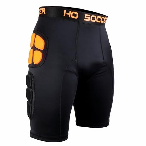 HO Soccer Pantalones Cortos de Portero Short Impact Shield SR, Unisex Adultos, Negro, M