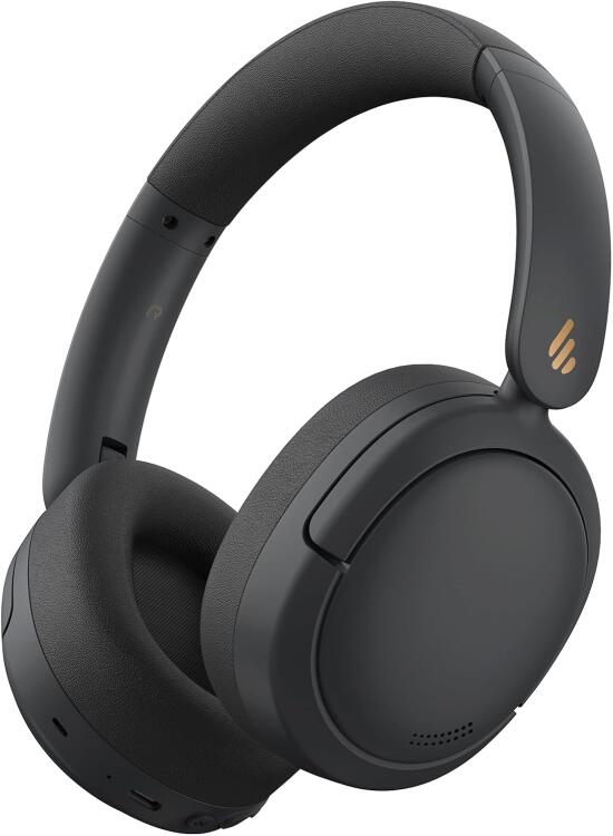 Edifier W800BT Pro Auriculares con Cancelación Activa del Ruido Híbridos, Bluetooth 5.4, Audio Hi-Res, Reducción del Ruido de Las Llamadas AI, 45 Horas de Autonomía, Carga Rápida, Plegable - Negro