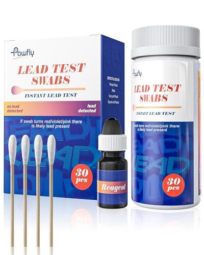 Pawfly Kit De Prueba De Plomo Torundas Rápidas Con Resultado Rápido Kit De Torundas De Prueba Instantánea De Plomo Para Superficies Pintadas De Casa, Vajilla, Metal, 30 Torundas
