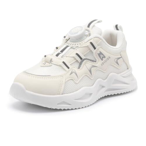 Zapatillas de Niñas Zapatos de Correr Niños Deportivas Sneakers de Running Tenis de Walking Niña Shoes Baloncesto Calzado Deportivo Blanco 26