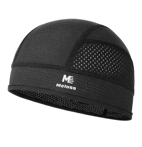 MELASA Forro de Casco de Malla Ligera para Ciclismo, Motocicleta, Forro de Sudor para Hombres y Mujeres, Negro, Talla única