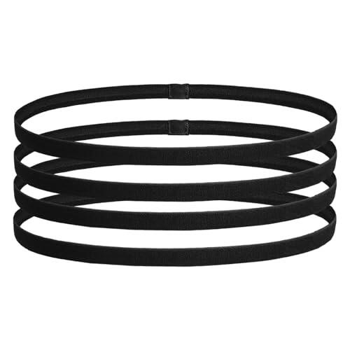 4 bandas elásticas antideslizantes, finas, adecuadas para deportes y fitness, para niños