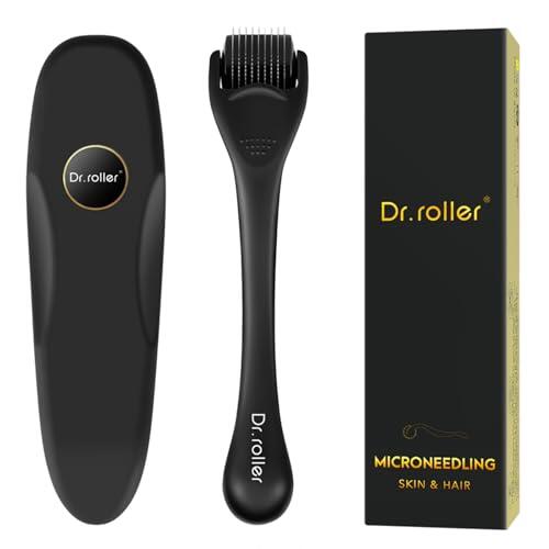Dr.roller Derma Roller Cabello 0.5mm, Derma Roller para el Crecimiento Antiedad de la Barba y el Cabello, Microneedling para el cuero cabelludo facial