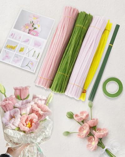 ZephyrCraft 342 Piezas Limpia Pipas para Manualidades, Limpiador de Pipas Flores de Chenilla Pipe Cleaner Crafts Set para DIY Decoración Proyectos para Niños y Adultos