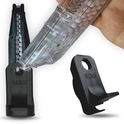 Sibo - Airsoft Cargador Rápido para Pistolas - Speedloader - 6mm Bolas Airsoft 0.20, 0.25 - Bolas Bio - Accesorio Recarga - Loader BB - Pistola Softair (Negro)