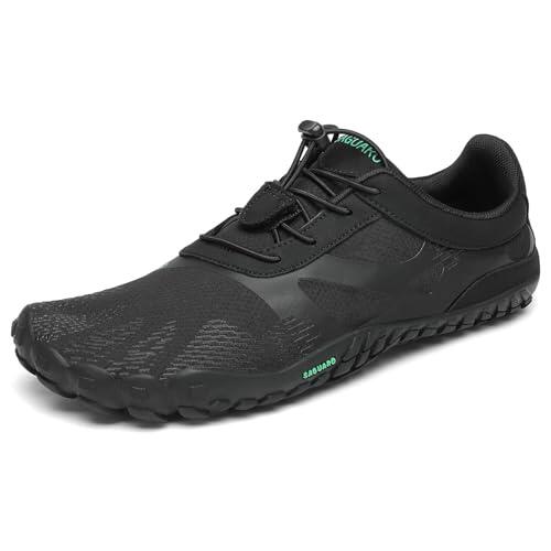 SAGUARO Zapatillas Barefoot Hombre Mujer Zapatillas Minimalistas Zapatos Barefoot Calzado Minimalistas Zapatillas de Trail Running Barefoot Shoes para Zero Drop Suela Negro Pasas,Gr.38