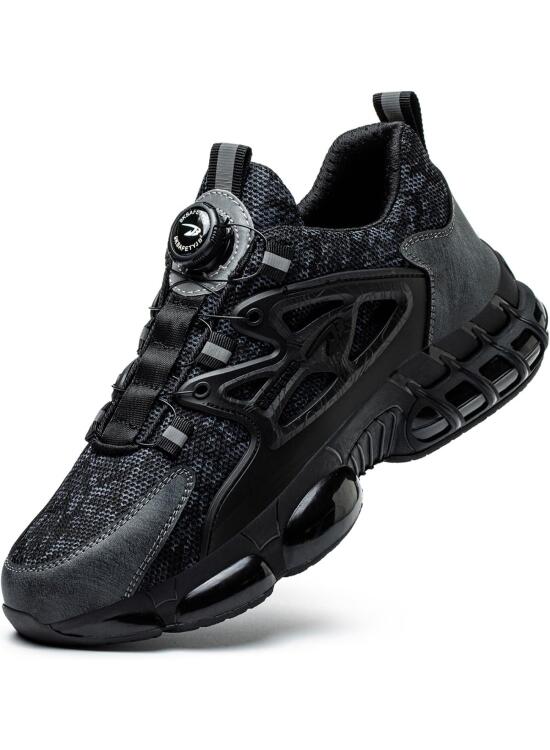 Zapatos de Seguridad para Hombre Mujer Zapatillas Ligeros Calzado Trabajo Comodo Antideslizante con Puntera de Acero 36-46 EU