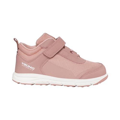 Viking Knapper Mid WP 1v - Tenis Unisex para Caminar para niños, Rosa Claro, 8.5 UK Child
