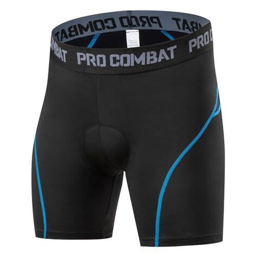 BDSHUNBF Culotte Ciclismo Hombre - Pantalón Corto Acolchado 3D para MTB y Bicicleta, Cómodo y Transpirable