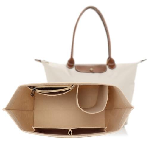 ZOLGINAH Organizador de Bolsos de Mujer Fieltro para Longchamp Bag Organizer Insert Bolsillos Interiores Almacenar Cosméticos