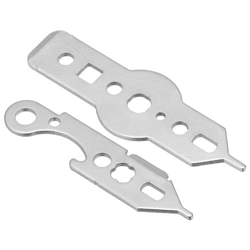 PATIKIL Set de 2 Juego de Llaves de Ajuste para Dardos Tono Plateado | Accesorios Multiusos para Varillas de Aluminio Y Puntas de Dardos