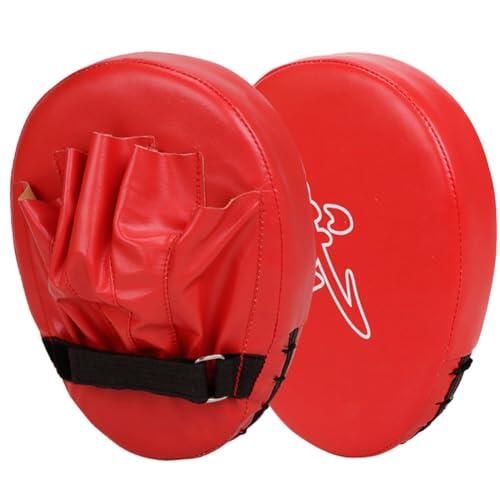 JUCHRZEY Objetivo de Mano de Boxeo Cuero de PU Objetivo de Mano de 5 Dedos Guantes de perforación Resistentes al Desgaste Almohadillas de Kickboxing para Entrenamiento de Artes Marciales