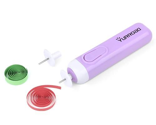 YURROAD 2 en 1 Herramienta Quilling Eléctrica Pluma Automatizado para Enrollar Tiras de Papel Quilling