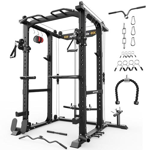 Sportsroyals Pro Power Cage - Jaula de Potencia Unisex para Adulto, Color Negro