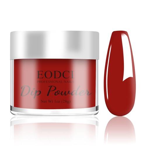 EODCI Polvo de inmersión de 1 onz/28 g, polvo de uñas rojo, polvo para inmersión de uñas, polvo de inmersión para manicura francesa, para salón, bricolaje y hogar, polvo de espejo