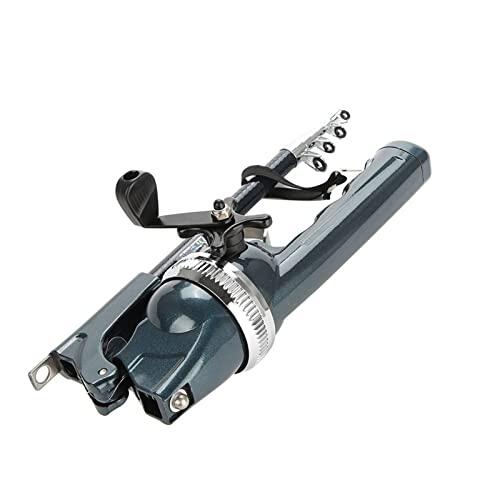 Pesca integrada Plegable de plástico Ligero y Accesorios de Molino adjuntos Ligero ABS Acero Inoxidable Plegable,para Principiantes niños Adultos Viajes