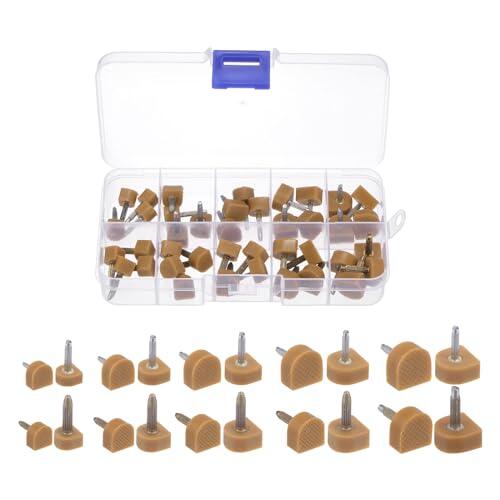 QUARKZMAN 20 Pares Alto Tacón Reemplazo Puntas Kit 8/9/10/11/12mm U-Forma Zapatos Tacón Reparación Protectores Tapones Tacos para Alto Tacón Zapatos, Beige