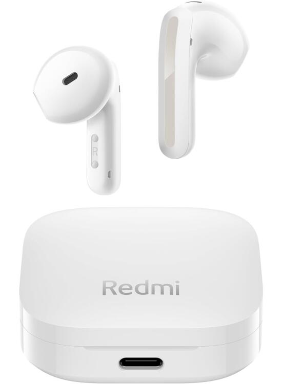 XIAOMI Redmi Buds 6 Active - Auriculares inalámbricos, cancelación de Ruido, Ligeros, hasta 36 Horas de autonomía, Bluetooth 5.3, Blanco (Versión ES)