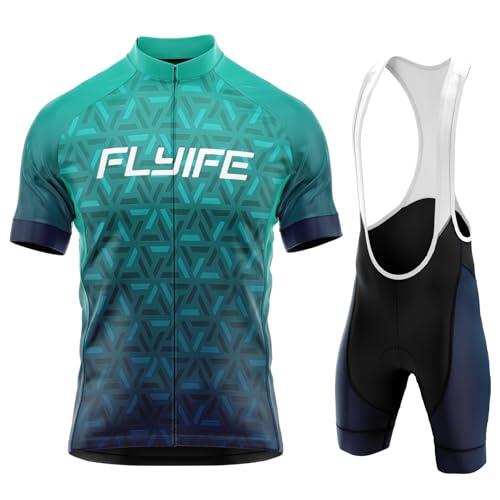 Maillot de Ciclismo para niños y niñas, Camiseta de Manga Corta y Pantalones Cortos con Almohadilla para el Asiento con 9D Gel Acolchado para Equipos Pro (TYP-2,XS)