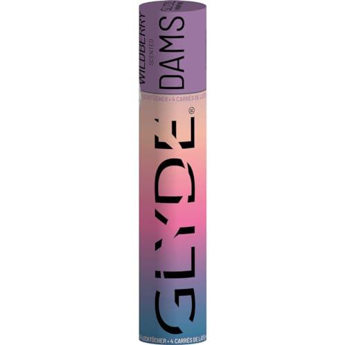 Glyde Dams Wildberry - Paños protectores de látex (4 unidades), color lila, morado, 25cm x 15cm