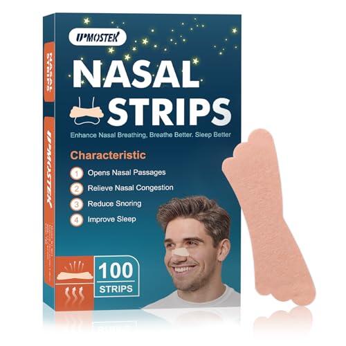 100 Piezas Tiras Nasales Antironquidos para Roncar y Respirar, Tiras para la Nariz para Deportes y Sueño, Ayuda a Dejar de Roncar y Alivio de la Congestión Nasal, Anti Ronquidos (Marrón Claro)