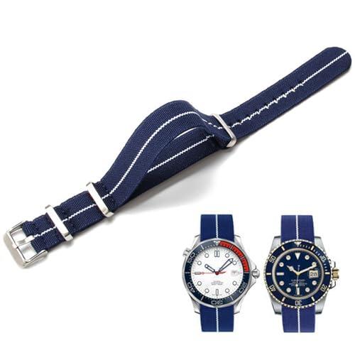 Niziruoup Correa Nylon Elástico 18mm 20mm 22mm Nato Estilo Militar Paracaídas de Tejido Nylon Trenzado Bandas Pulsera Deportiva Repuesto para Hombre y Mujer