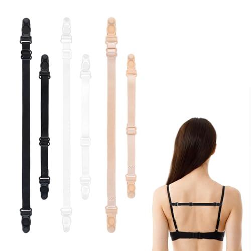 Molain 6 piezas de clips para tirantes de sujetador, sujetadores de tirantes de sujetador para mujeres con tirantes elásticos deslizantes, extensor de banda de sujetador ajustable para mantener los