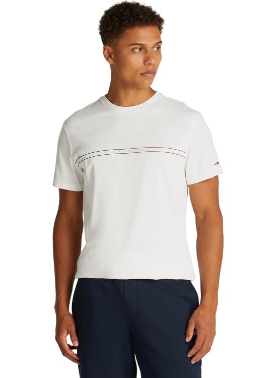 Tommy Jeans Camiseta de Manga Hombre Slim Entry Graphic tee con Cuello Redondo