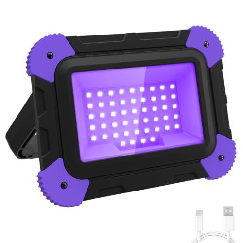 Ilumina tus eventos con el potente foco LED de luz negra recargable T-SUN
