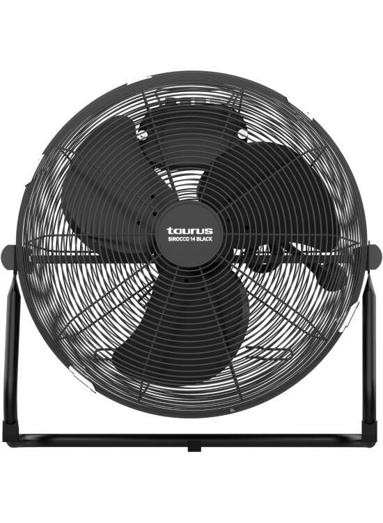 Taurus - Ventilador de suelo Sirocco 14 | Inclinación ajustable | 3 velocidades | 3 aspas metálicas/ 35cm diámetro | Pies antideslizantes | Rejilla extraíble de limpieza fácil | Silencioso