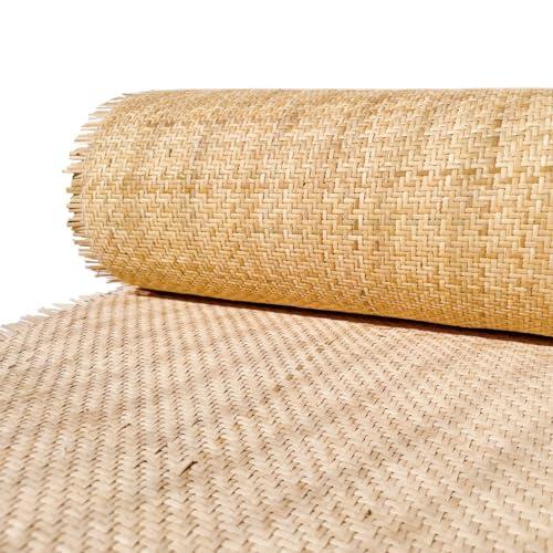 Rollo de Ratán de Caña Rollo de Mimbre Natural, ratan, ratán, 40 x 250cm Rejilla Mimbre Rollo de Malla de Ratán Cruz Tejida de Mano, Ratan Natural por Metros Correa de Caña para Tejida para Sillas