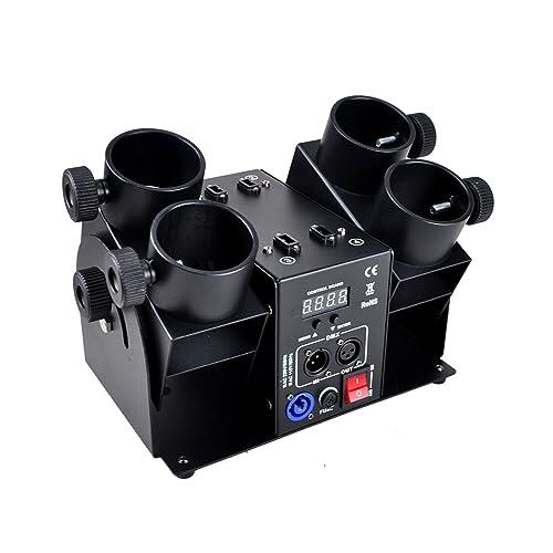 Máquina de confeti Confetti Streamer 120W Cannon Machine Ventilador de control eléctrico Soplador eléctrico 4 tubos Papel Confetti Launcher Cannon Crea impresionantes efectos visuales