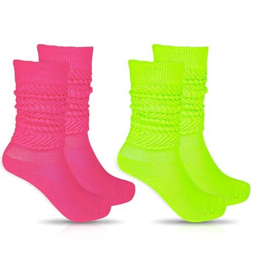 Análisis Detallado: Calcetines Largos Neón de Estilo Retro