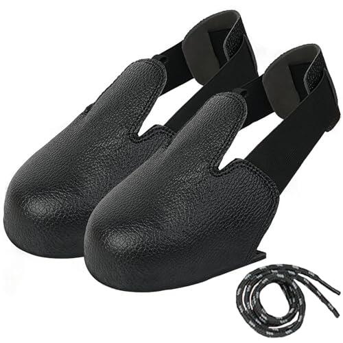 YIMINI 1 Par de Fundas para Zapatos con Puntera de Acero, Antigolpes Antiaplastamiento, Sobrezapatos Ajustables con Puntera de Acero para Trabajo Industrial, Almacén, Obra – Protección para Dedos