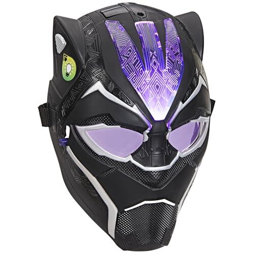 Marvel Avengers, Máscara de poder Vibranium de Black Panther, Artículo electrónico para juego de rol con efectos lumínicos, Juguetes de superhéroes para niños y niñas a partir de 5 años