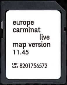 Actualización de mapas Europa 2025 v11.45 – Tarjeta SD de navegación – Compatible con Renault Tomtom Live (lector de tarjetas SD a la derecha de la pantalla)