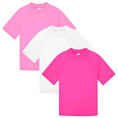 BIG ELEPHANT Playera de Manga Corta para niños con protección UPF 50+, de Secado rápido, Playera de natación para niños