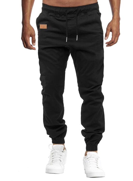 Pantalones Hombre Casuales Deporte Elásticos Joggers Largos Pants con Bolsillos Algodón Pantalón Deportivo