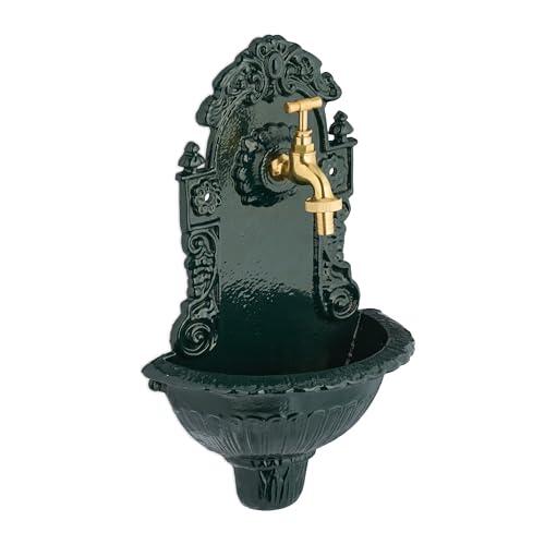Renueva tu jardín con la fuente de pared Relaxdays de aluminio fundido