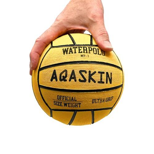 AQASKIN - Balón de Waterpolo (Amarillo, Talla 3)