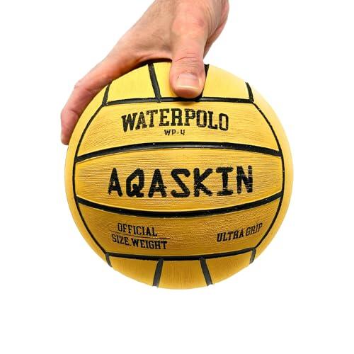 AQASKIN - Balón de Waterpolo (Amarillo, Talla 4)