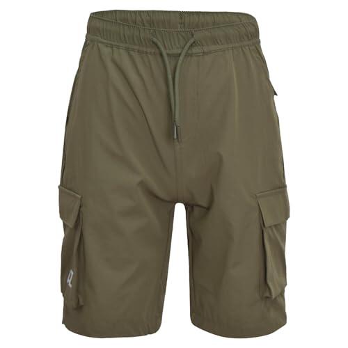 A2Z 4 Kids Niños Activo PE Cargamento Pantalones Cortos Cómodo Ligero - Shorts S14 Olive 11-12