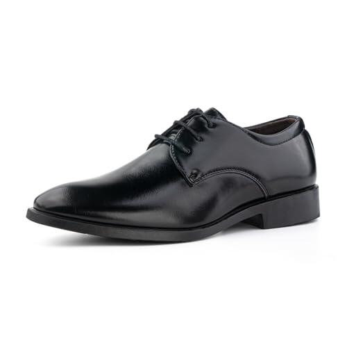 Hitmars Zapatos Oxford Hombre Zapatillas Vestir Derby Zapatos Boda Brogues Zapatos de Vestir Formales Cordones Clásico Zapatos Traje Negro 44 EU